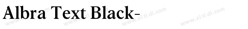 Albra Text Black字体转换